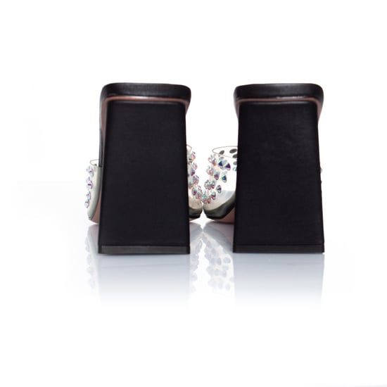 Schutz Plexiglas-Mules mit Strasssteinen - Image 4