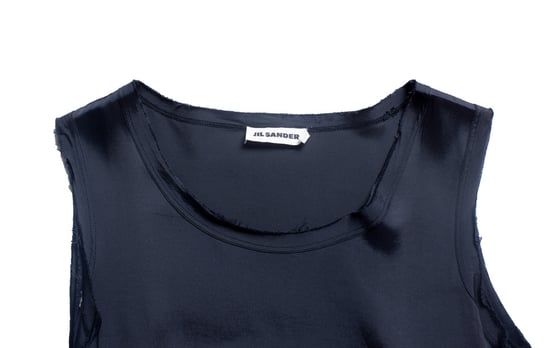 JIL SANDER blaues Kleid mit rohen Kanten - Image 6
