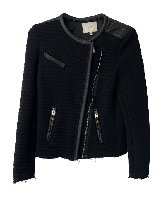 Iro Abendjacke aus schwarzem Fleecewolle - Image 3