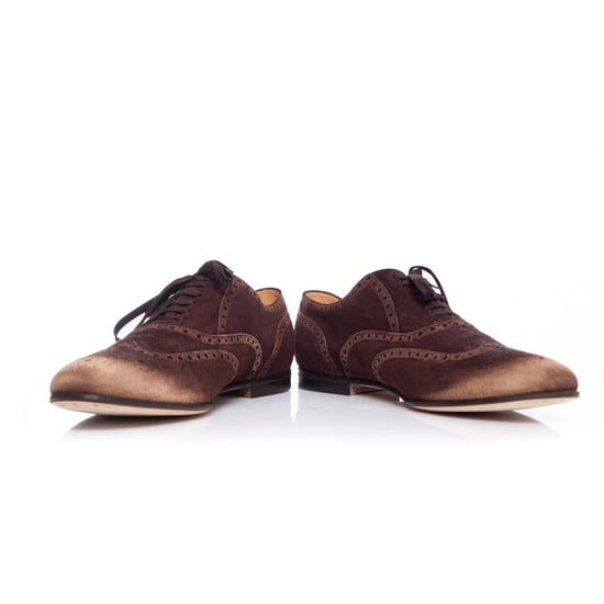 Gucci Wildleder-Derbyschuhe mit hellen Nosen. - Image 4