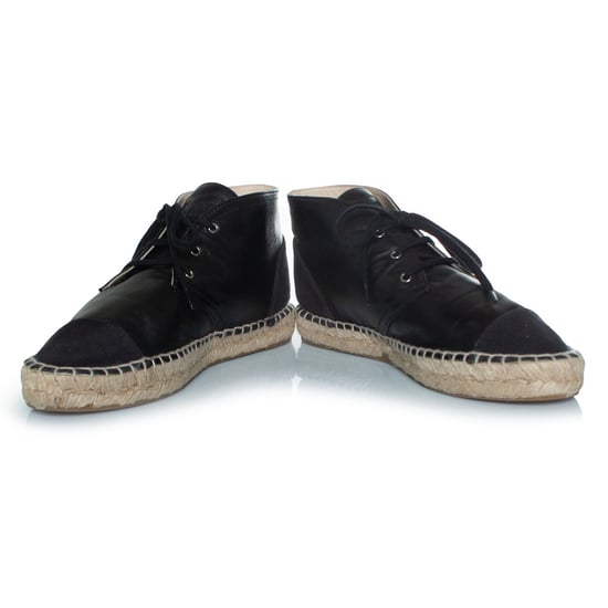 Schwarze Chanel Espadrille-Stiefeletten mit hohem Schaft - Image 6
