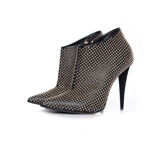 Schwarze, nietenbesetzte Stiefeletten von Giuseppe Zanotti. - Image 1