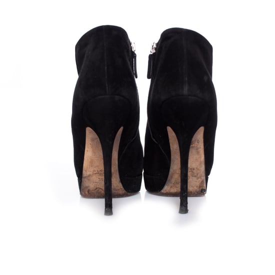 Gucci Schwarze Wildleder-Plateau-Ankle-Boots - Image 3