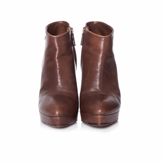 Gucci Stiefeletten aus braunem Leder mit Plateau. - Image 3