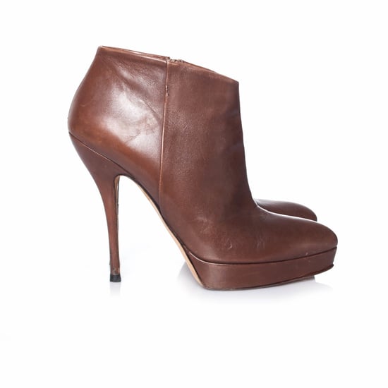 Gucci Stiefeletten aus braunem Leder mit Plateau. - Image 4