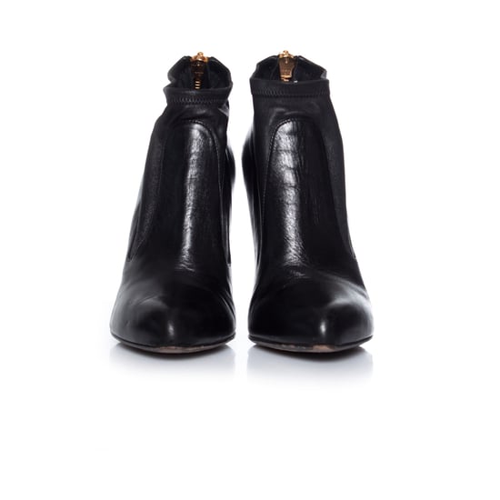 Tom Ford Stiefeletten mit schwarzem und goldenem Stilettoabsatz. - Image 3