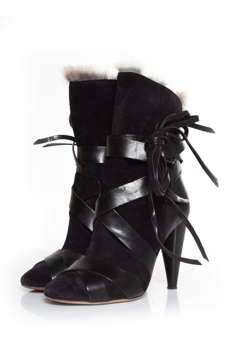 Isabel Marant Neta Stiefeletten aus Kaninchenfell - Image 1