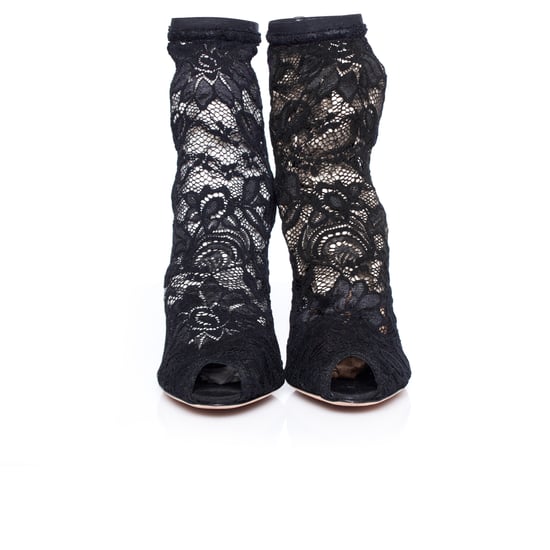 Dolce & Gabbana Stretch-Schnürstiefeletten mit Sockenmuster. - Image 3