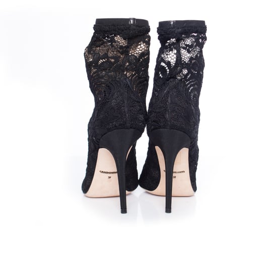 Dolce & Gabbana Stretch-Schnürstiefeletten mit Sockenmuster. - Image 5