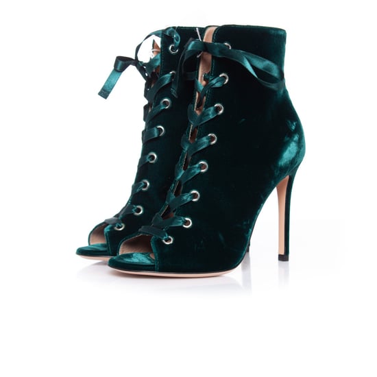 Grüne Samt-Ankle-Boots von Giuseppe Zanotti. - Image 1