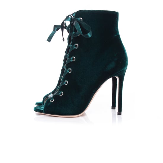Grüne Samt-Ankle-Boots von Giuseppe Zanotti. - Image 2