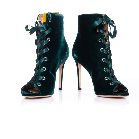 Grüne Samt-Ankle-Boots von Giuseppe Zanotti. - Image 3