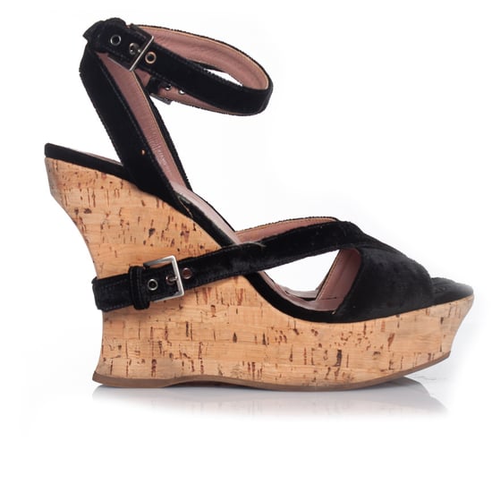 Alaïa Kork-Keilabsatz mit schwarzem Samt - Image 6