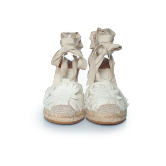 Tory Burch Pre-owned Espadrille-Keilsandalen mit Blumenmuster - Weiß - Image 3