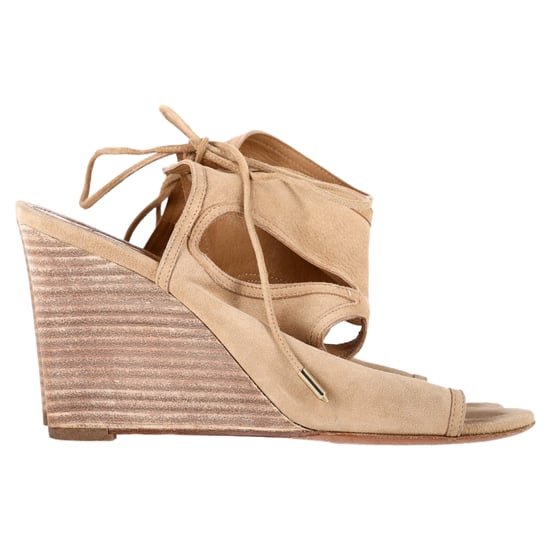Aquazzura Sexy Thing Wedge in Beige Wildleder - Image 1