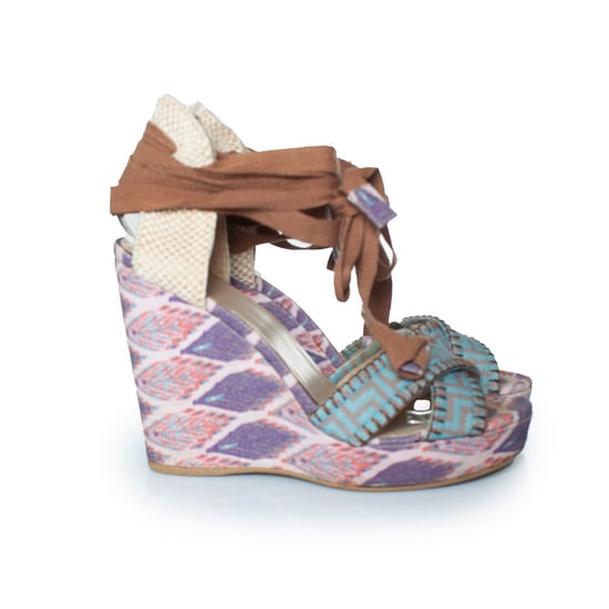 Stuart Weitzman Keilsandalen mit ethnischem Print - Image 5