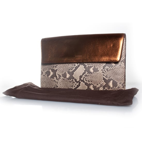 Gucci Clutch aus Pythonleder mit Metallklappe - Image 2