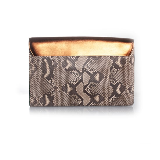 Gucci Clutch aus Pythonleder mit Metallklappe - Image 3