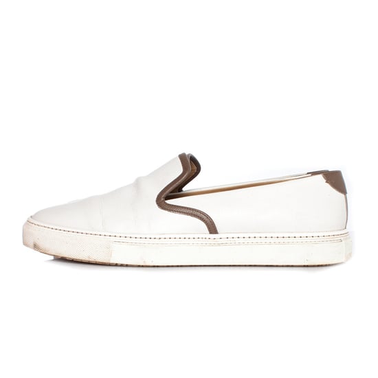 Hermes Slip-on-Sneaker aus weißem Leder - Image 2