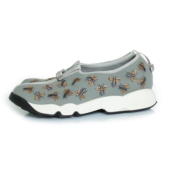Dior graue Sneaker aus Mesh mit Bienenverzierung - Image 2