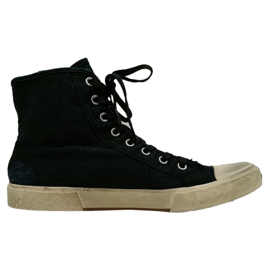 Balenciaga Paris High-Top-Sneaker aus dunkelblauem Canvas - Image 1