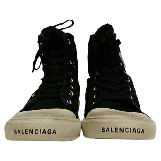 Balenciaga Paris High-Top-Sneaker aus dunkelblauem Canvas - Image 2