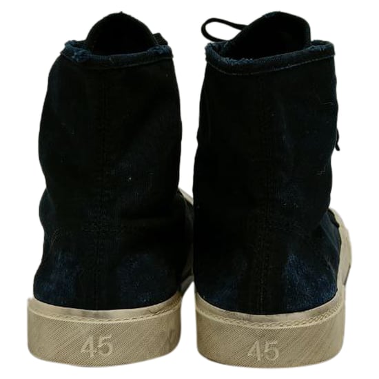 Balenciaga Paris High-Top-Sneaker aus dunkelblauem Canvas - Image 3