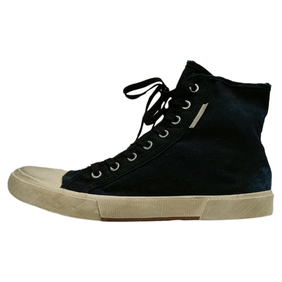 Balenciaga Paris High-Top-Sneaker aus dunkelblauem Canvas - Image 4