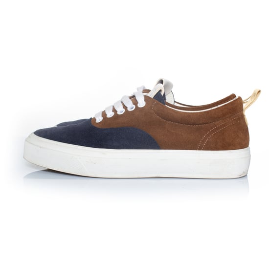 Geschlossene Wildleder-Sneaker in Braun und Blau - Image 2