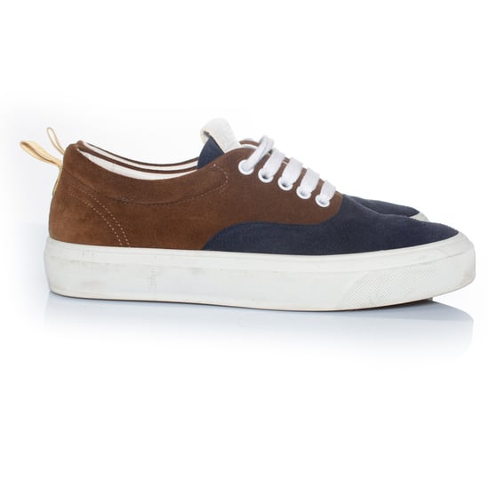 Geschlossene Wildleder-Sneaker in Braun und Blau - Image 4