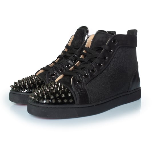 Christian Louboutin Glitzer-Sneaker mit hohem Schaft und Nieten - Image 1