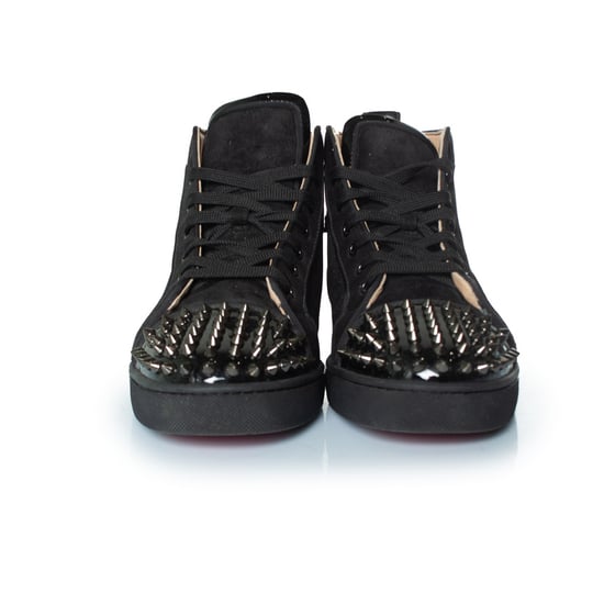 Christian Louboutin Glitzer-Sneaker mit hohem Schaft und Nieten - Image 5