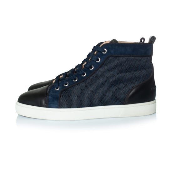 Christian Louboutin blaue gewebte High-Top-Sneaker - Image 2