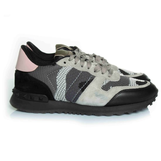 Valentino Garavani Camo Rockrunner in Grau und Rosa - Image 3