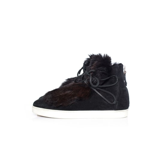 Gianvito Rossi Inuit-Sneaker aus Wildleder mit Pelzbesatz - Image 2