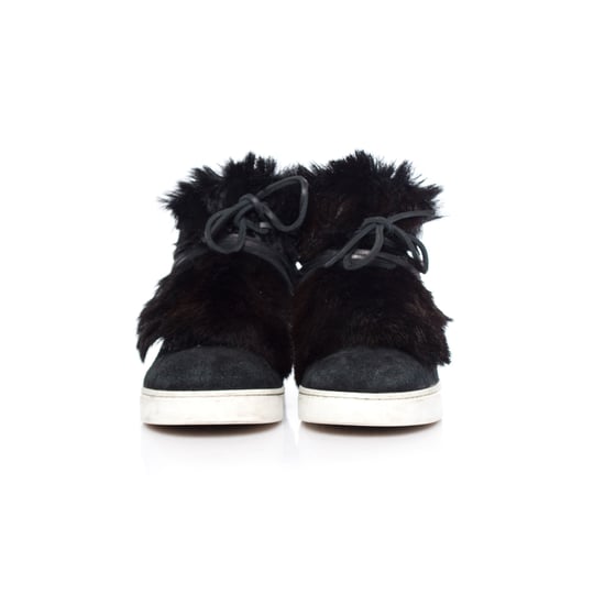 Gianvito Rossi Inuit-Sneaker aus Wildleder mit Pelzbesatz - Image 5