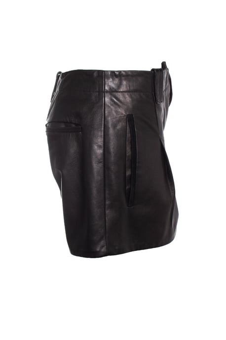 Barbara Bui schwarze Leder Shorts - Image 4
