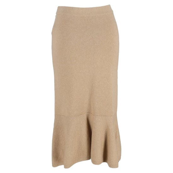 Chanel Ausgestellter Midirock aus goldfarbenem Kaschmir - Image 3