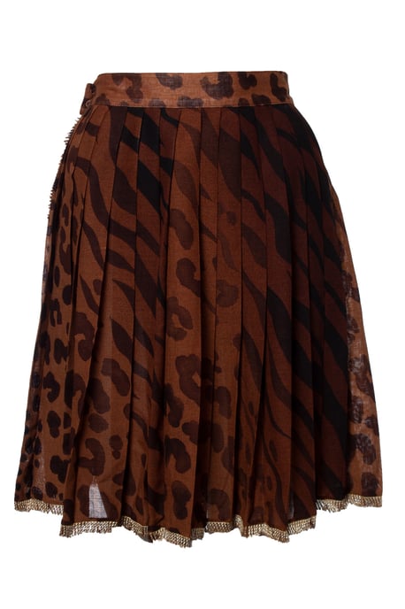 Gianni Versace Couture Leopardenmuster Faltenrock - Image 2