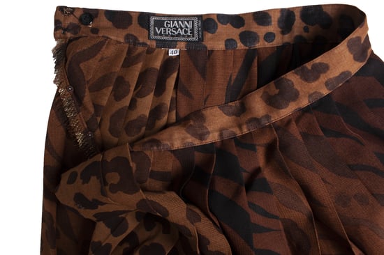 Gianni Versace Couture Leopardenmuster Faltenrock - Image 6