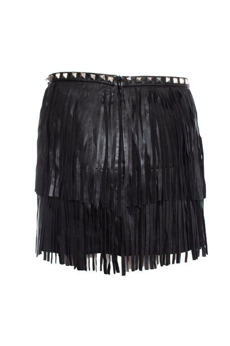 Philipp Plein Lederfransen Minirock - Image 2