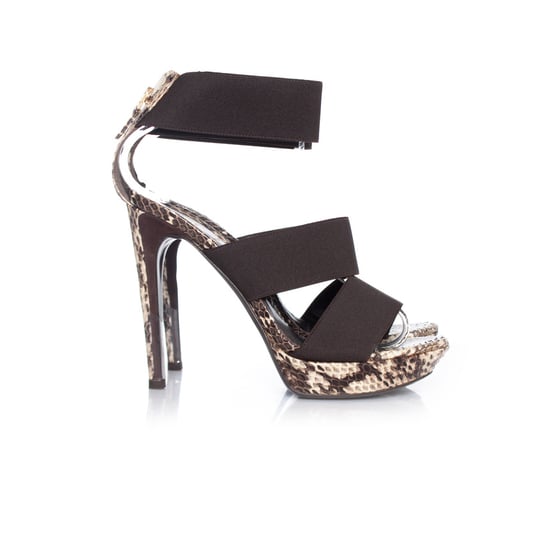 Fendi Python-Sandale mit elastischen Riemen - Image 4