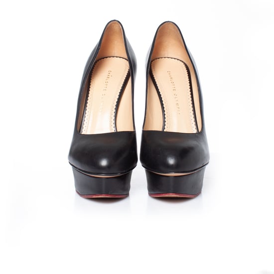 Charlotte Olympia Plateau-Pumps aus schwarzem Leder - Image 3