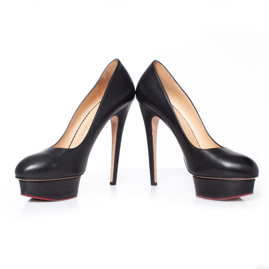 Charlotte Olympia Plateau-Pumps aus schwarzem Leder - Image 4