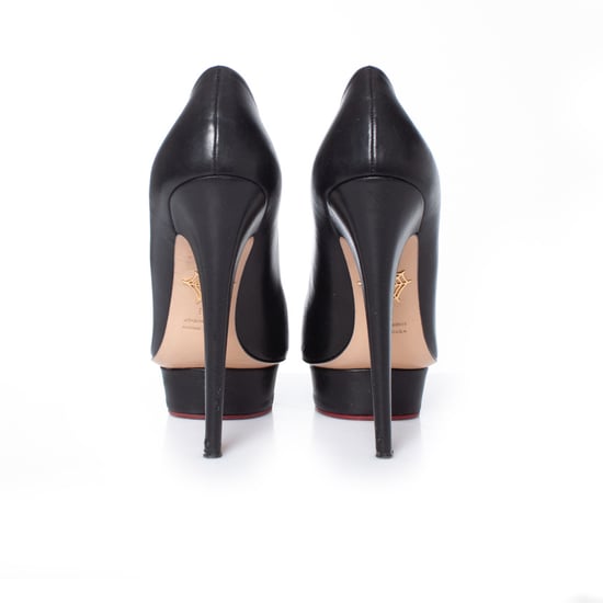 Charlotte Olympia Plateau-Pumps aus schwarzem Leder - Image 5