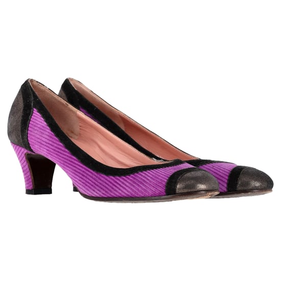 Marc Jacobs Pre-owned Round-Toe-Pumps aus Cord - Lila - Image 4