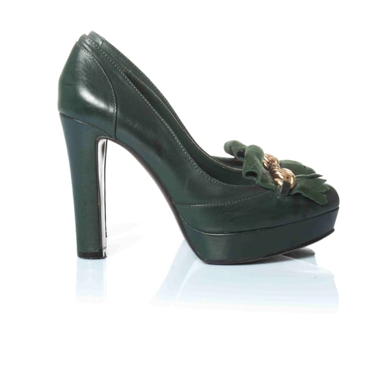 Lola Cruz Plateau-Pumps mit Goldkette - Image 5