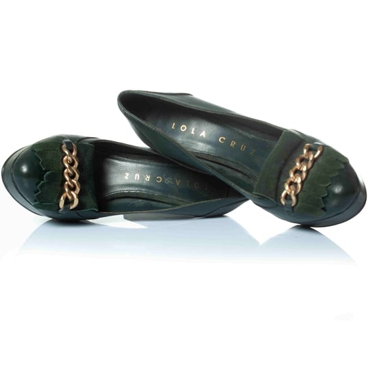 Lola Cruz Plateau-Pumps mit Goldkette - Image 6