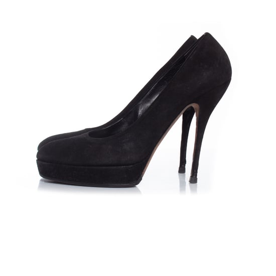 Gucci Plateau-Pumps aus schwarzem Wildleder - Image 2
