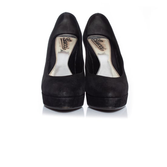 Gucci Plateau-Pumps aus schwarzem Wildleder - Image 4